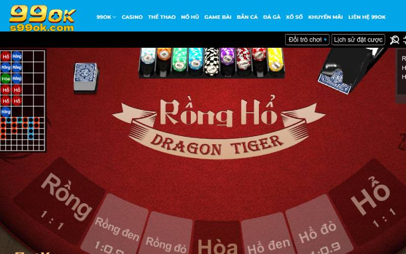 Thủ tục tham gia bài rồng hổ 99OK live casino đơn giản 