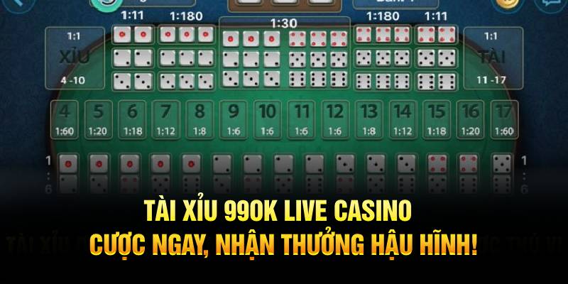 Tài Xỉu 99OK Live Casino