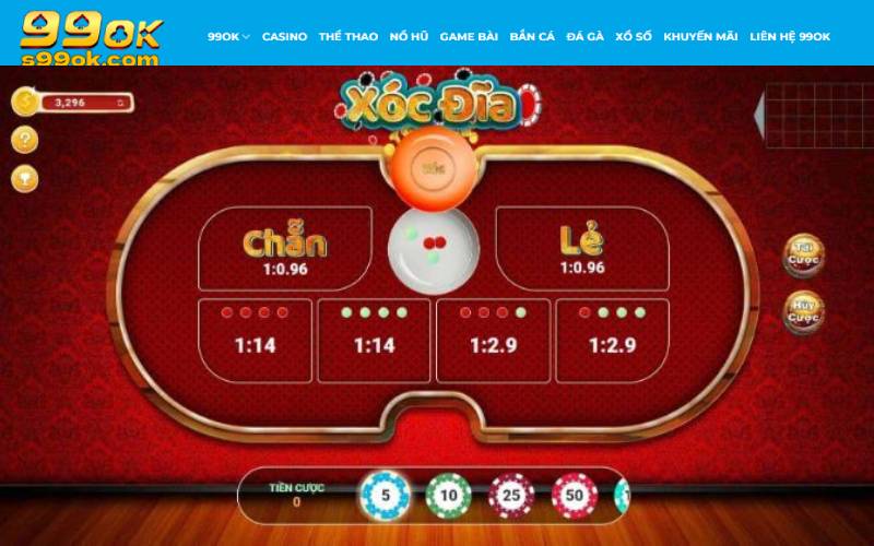 Giới thiệu xóc đĩa 99OK live casino